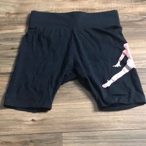 Jordan black and pink bike shorts size large kids